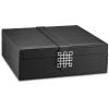 image12 Section Necklace Organizer  Large Mirror  2 Trays  PU Leather  Black  Jewelry Box  Modern Buckle Closure  Fits Necklace ampamp Bracelet  Jewelry Holder for Women Teens ampamp Girls