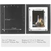 image8 x 10 Picture Frame with Stand ampamp Mat for 5x7 Photo  Wall Mount or Table top  Horizontal ampamp Vertical  PreInstalled Hooks  Modern Display Frames Carbon Fiber Leather Design  BlackBlack