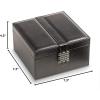 imageBracelet Jewelry Box with 2 Removable Rolls  Holder stores Bracelets Bangles ampamp Watches  Organizer w Metal Closure  Large Mirror  PU Leather  Display on Stand or Dresser  Black