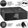 imageCo 28 Section Jewelry Box  2 Layer  Buckle Snap ampamp Magnet Closure  Large Mirror  Pu Leather  Black  Jewelry Organizer for Women ampamp Girls  Holder for Earring Ring Necklace ampamp BraceletBlack