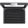 imageCufflink Box for Men  Holds 70 Cufflinks  Luxury Display Jewelry Case Design  Metal Buckle Holder Large Glass TopBlack