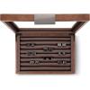 imageCufflink Box for Men  Holds 70 Cufflinks  Luxury Display Jewelry Case Design  Metal Buckle Holder Large Glass TopBrown