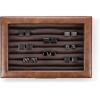 imageCufflink Box for Men  Holds 70 Cufflinks  Luxury Display Jewelry Case Design  Metal Buckle Holder Large Glass TopBrown