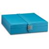 imageEarring Organizer  Classic 25 Section Jewelry BoxCaseHolder for Earrings Rings Necklaces Jewelry Cufflinks or Collections 25 Small Compartments with Elegant Large Mirror  BlackBlue