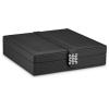 imageEarring Organizer  Classic 25 Section Jewelry BoxCaseHolder for Earrings Rings Necklaces Jewelry Cufflinks or Collections 25 Small Compartments with Elegant Large Mirror  BlackBlack