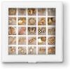 imageEarring Organizer  Classic 50 Section Jewelry BoxCaseHolder for Earrings Rings Necklaces Jewelry Cufflinks or Collections 2 Layer Small Compartments with Large Mirror  BlackWhite Glass Top