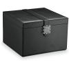 imageExtra Large Jewelry Box Organizer  42 Slot Holder w Modern Closure Drawer Big Mirror ampamp 4 Trays for Women  Storage Case for Earring Ring Necklace Bracelet Watch PU Leather Black