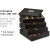 imageJewelry Organizer Tray  Set of 2  Stackable Empty 2 Inch Deep Jewelry Storage Trays wo dividers  Display on Dresser or Drawer  Compatible with Other Glenor Trays  BlackSquare  Lid with Mirror