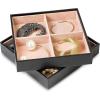 imageJewelry Organizer Tray  Set of 2  Stackable Empty 2 Inch Deep Jewelry Storage Trays wo dividers  Display on Dresser or Drawer  Compatible with Other Glenor Trays  BlackSquare  4 Square Slot x 2