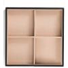 imageJewelry Organizer Tray  Set of 2  Stackable Empty 2 Inch Deep Jewelry Storage Trays wo dividers  Display on Dresser or Drawer  Compatible with Other Glenor Trays  BlackSquare  4 Square Slot x 2