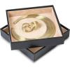imageJewelry Organizer Tray  Set of 2  Stackable Empty Jewelry Storage Trays wo Dividers  Display on Dresser or Drawer  Compatible with Other Glenor Trays  BlackSquare  Empty x 2