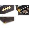 imageLarge 12 Slot Wooden Watch Box For Men  Modern Luxury Case with Gold Buckle ampamp Legs  Glass Display Storage  Mens Organizer  Black Leather Pillow Holder  Brown Walnut Wood6 Slot