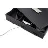 imageMens Valet TrayDresser Organizer ampamp Lid  6 Slot Luxury Jewelry Accessories Box Carbon Fiber Design ampamp Metal Buckle for Watches Sunglasses Wallet Cell Phone ampamp Keys Pu Leather Black