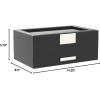 imageValet Jewelry Box for Men  Holds 6 Watches 12 cufflinks 2 Sunglasses Drawer ampamp Tray Storage  Watch Case  Carbon Fiber design Organizer w Metal Accents ampamp Large Glass Lid  BlackBlack