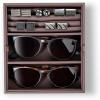 imageValet Jewelry Box for Men  Holds 6 Watches 12 cufflinks 2 Sunglasses ampamp Tray Storage  Mens Watch Case  CarbonFiber Organizer w Metal Accents PU Leather ampamp Large Glass Lid  BlackBrown