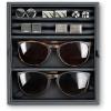 imageValet Jewelry Box for Men  Holds 6 Watches 12 cufflinks 2 Sunglasses ampamp Tray Storage  Mens Watch Case  CarbonFiber Organizer w Metal Accents PU Leather ampamp Large Glass Lid  BlackBlack