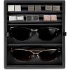 imageValet Jewelry Box for Men  Holds 6 Watches 12 cufflinks 2 Sunglasses ampamp Tray Storage  Mens Watch Case  CarbonFiber Organizer w Metal Accents PU Leather ampamp Large Glass Lid  BlackBlack