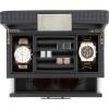 imageValet Jewelry Watch Box for Men  Carbon Fiber Texture Organizer with Glass Top Drawer ampamp Tray  Holder for Watches Cufflinks Sunglasses Tie Clips ampamp Accessories  Small Case  BlackBlack