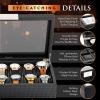 imageWatch Box Organizer for Men  12 Slot Luxurious ampamp Masculine Carbon Fiber Textured Case  Large Watch Holder  Glass Top Watch Display Case  Metal Accents  Watch Cases for Men  BlackBlack