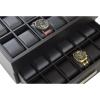 imageWatch Box Organizer for Men  12 Slot Luxurious ampamp Masculine Carbon Fiber Textured Case  Large Watch Holder  Glass Top Watch Display Case  Metal Accents  Watch Cases for Men  BlackBlack