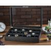 imageWatch Box Organizer for Men  12 Slot Luxurious ampamp Masculine Carbon Fiber Textured Case  Large Watch Holder  Glass Top Watch Display Case  Metal Accents  Watch Cases for Men  BlackBlack