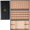 imageJewelry Organizer Tray  Set of 2  Stackable Empty Jewelry Storage Trays wo Dividers  Display on Dresser or Drawer  Compatible with Other Glenor Trays  BlackRectangle  3 Trays  Lid Set  46 Slots
