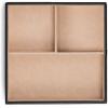 imageJewelry Organizer Tray  Set of 2  Stackable Empty Jewelry Storage Trays wo Dividers  Display on Dresser or Drawer  Compatible with Other Glenor Trays  BlackSquare  3 Slot x 2
