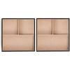 imageJewelry Organizer Tray  Set of 2  Stackable Empty Jewelry Storage Trays wo Dividers  Display on Dresser or Drawer  Compatible with Other Glenor Trays  BlackSquare  3 Slot x 2