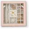 imageCo 28 Section Jewelry Box  2 Layer  Buckle Snap ampamp Magnet Closure  Large Glass Top  Leather Design  Sand  Jewelry Organizer for Women ampamp Girls  for Earring Ring Necklace ampamp BraceletSand Glass Top