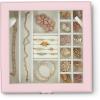 imageCo 28 Section Jewelry Box  2 Layer  Buckle Snap ampamp Magnet Closure  Large Glass Top  Leather Design  Sand  Jewelry Organizer for Women ampamp Girls  for Earring Ring Necklace ampamp BraceletSoft Pink Glass Top