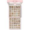 imageEarring Organizer  Classic 50 Section Jewelry BoxCaseHolder for Earrings Rings Necklaces Jewelry Cufflinks or Collections 2 Layer Small Compartments with Large Glass Top  SandSoft Pink GlassTop