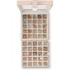 imageEarring Organizer  Classic 50 Section Jewelry BoxCaseHolder for Earrings Rings Necklaces Jewelry Cufflinks or Collections 2 Layer Small Compartments with Large Glass Top  SandSand Glass Top