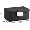 image:imageGlenor Co 6 Watch Box for Men  Mens Watch Case w Glass Lid  Luxury Mens Watch Box  Watch Holder for Men w Metal Accents amp Sturdy Hinges  Modern amp Masculine Watch Display Case BrownBlack