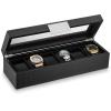 image:imageGlenor Co 6 Watch Box for Men  Mens Watch Case w Glass Lid  Luxury Mens Watch Box  Watch Holder for Men w Metal Accents amp Sturdy Hinges  Modern amp Masculine Watch Display Case BrownBlack