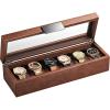 image:imageGlenor Co 6 Watch Box for Men  Mens Watch Case w Glass Lid  Luxury Mens Watch Box  Watch Holder for Men w Metal Accents amp Sturdy Hinges  Modern amp Masculine Watch Display Case BrownBrown