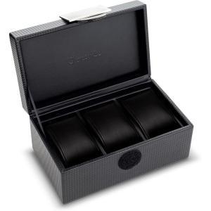 image:imageGlenor Co 6 Watch Box for Men  Mens Watch Case w Glass Lid  Luxury Mens Watch Box  Watch Holder for Men w Metal Accents amp Sturdy Hinges  Modern amp Masculine Watch Display Case BrownBlack