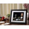 image:imageGlenor Co 8 x 10 Picture Frame with Stand amp Mat for 5x7 Photo  Wall Mount or Table top  Horizontal amp Vertical  PreInstalled Hooks  Modern Display Frames Carbon Fiber Leather Design  BlackBlack